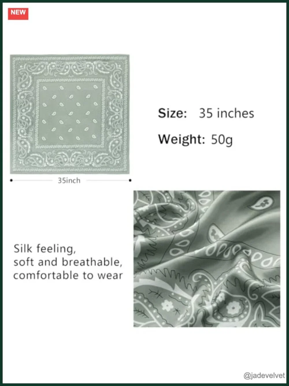 4 Silk Like Satin Square Scarves for Women Hair Wraps Bandana Multipack